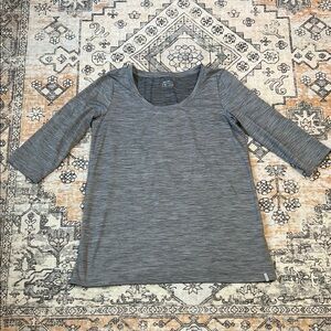 EDDIE BAUER L gray athletic stretch tunic